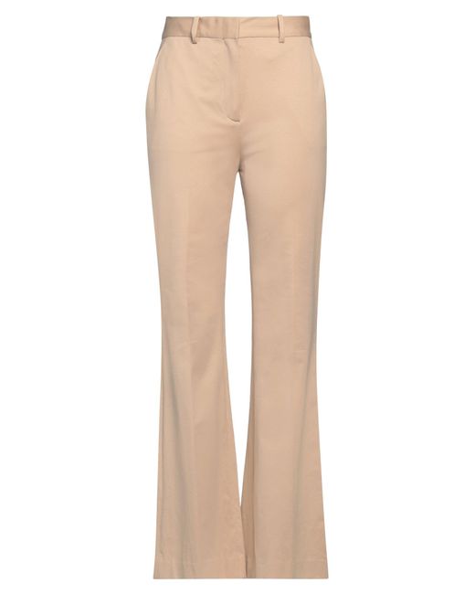Circolo 1901 Natural Flared Cotton-Blend Button Pants
