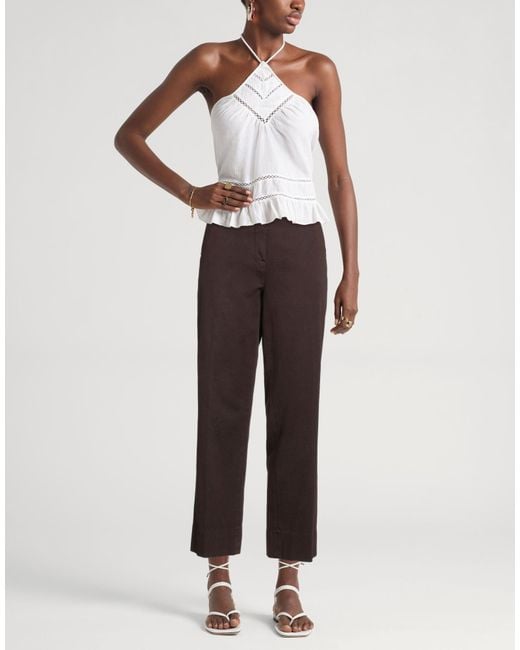 RE_HASH Brown Pants Cotton, Lyocell, Elastane