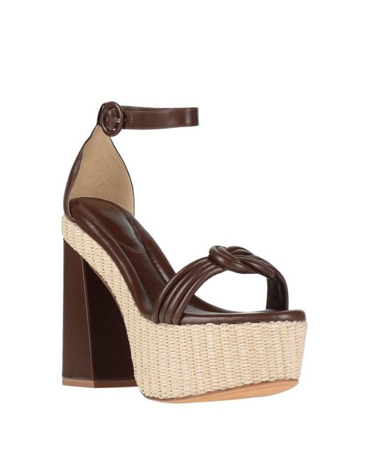 Alexandre Birman Metallic Dark Sandals Leather