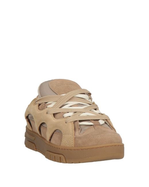 Santha Brown Sneakers Leather, Textile Fibers