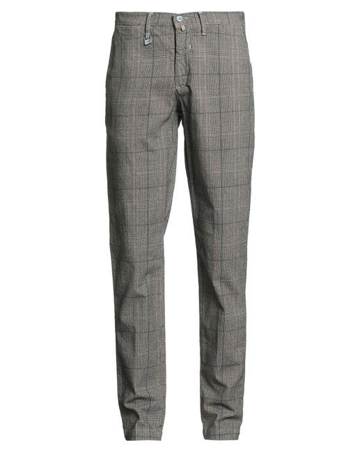 Barbati Gray Pants Cotton, Polyester, Elastane for men