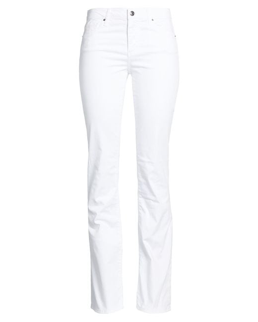 ARMANI EXCHANGE White Pants Cotton, Elastane