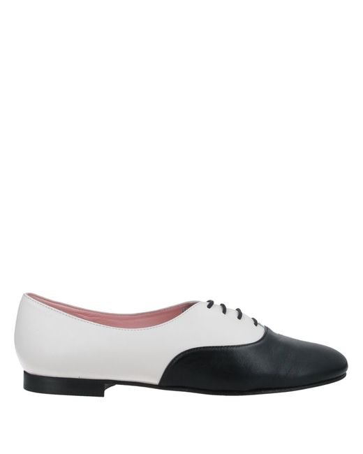 Studio Pollini White Lace-Up Shoes Soft Leather