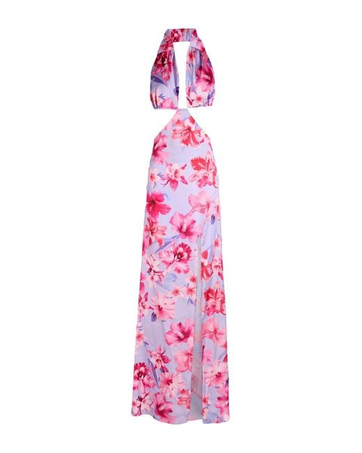 Pinko Pink Lilac Maxi Dress Polyester