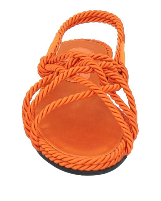 Giannico Orange Espadrilles