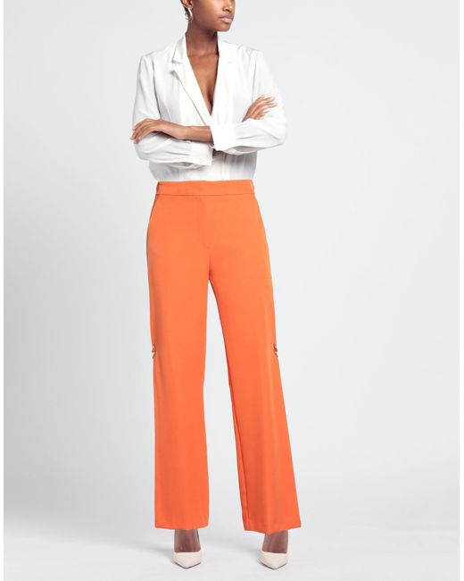 Camilla Orange Pants Polyester, Elastane