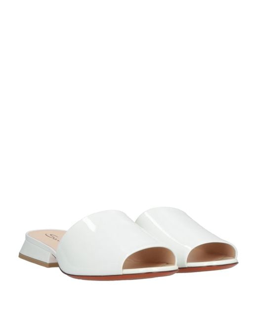 Santoni White Sandals Leather