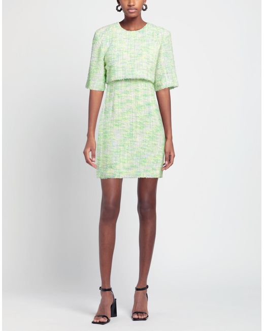Sandro Tweed Mini Dress in Green | Lyst Australia