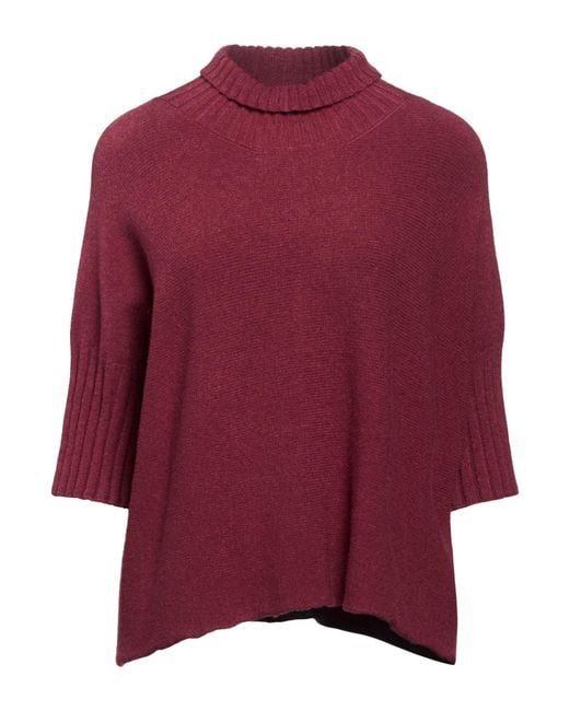 Manila Grace Red Turtleneck Viscose, Polyester, Polyamide
