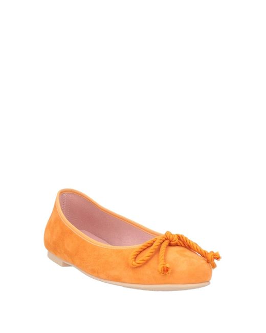 Pretty Ballerinas Orange Ballet Flats