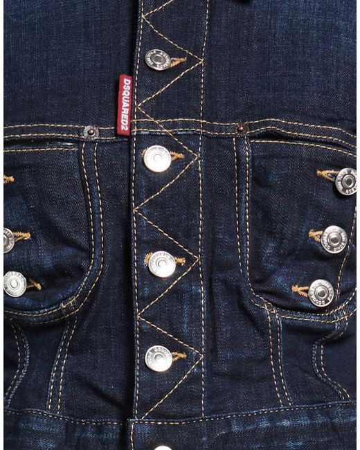DSquared² Blue Denim Outerwear Cotton, Elastane