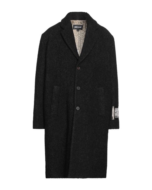 Just Cavalli Coat in Black for Men | Lyst