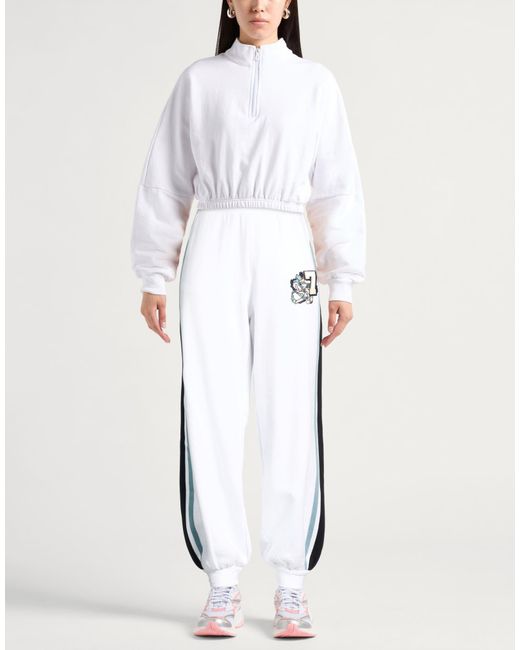 EA7 White Pants Cotton, Elastane