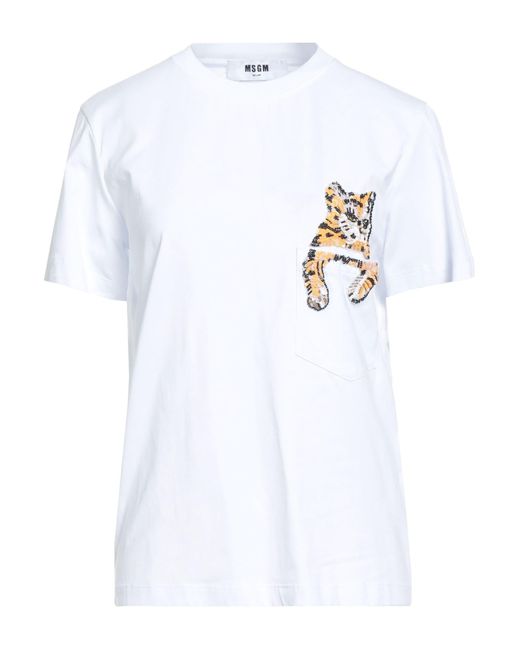 MSGM White T-Shirts