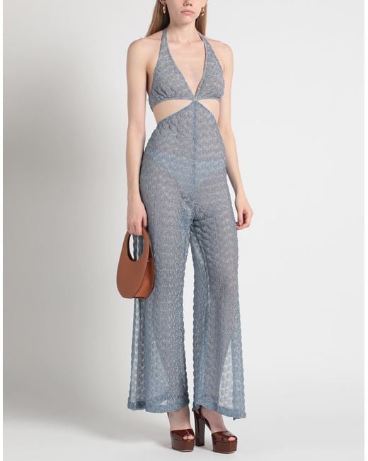 Missoni Blue Jumpsuit Polyester, Polyamide