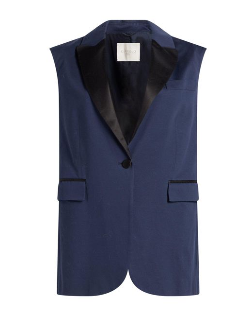 Circolo 1901 Blue Tailored Vest Cotton, Elastane