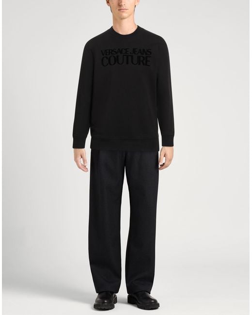 Versace Jeans Couture Black Sweatshirt Cotton for men