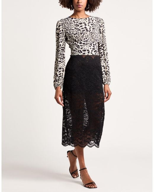 Rabanne Black Midi Skirt Polyamide, Elastane