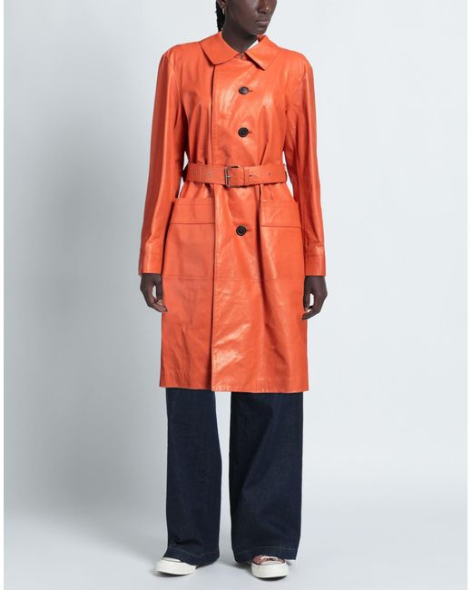 Golden Goose Deluxe Brand Orange Overcoat & Trench Coat