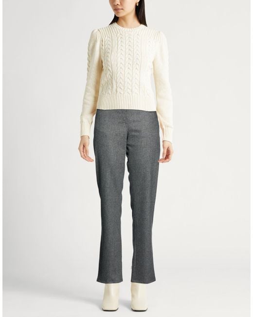 Khaite Gray Pants Virgin Wool, Cashmere, Elastane