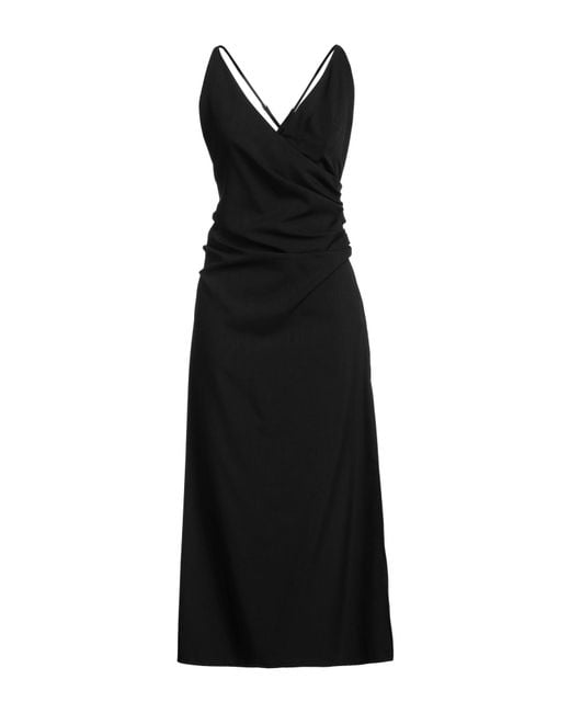 SOLOTRE Black Maxi Dress Polyester, Elastane