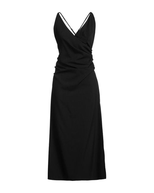 SOLOTRE Black Maxi Dress Polyester, Elastane