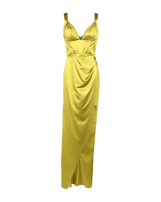 Forever Unique Metallic Maxi Dress Polyester, Lycra