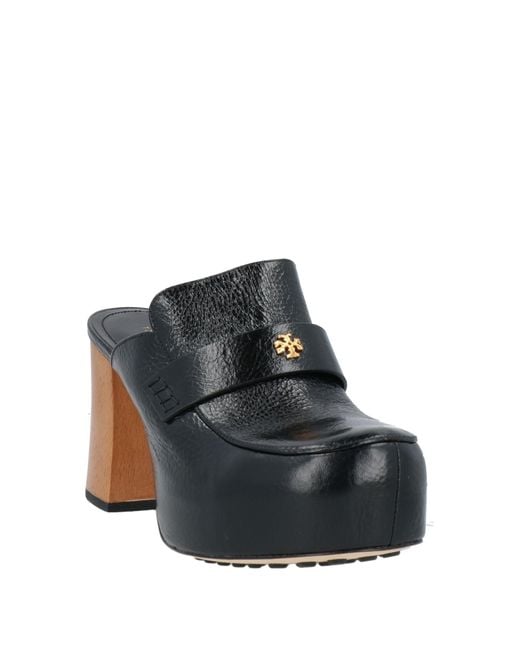 Tory Burch Black Mules & Clogs Leather