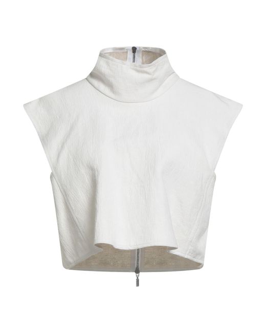 Maticevski White Top Linen, Cotton, Viscose