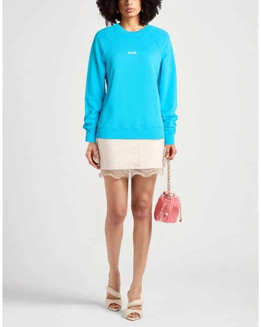 MSGM Blue Sweatshirt Cotton