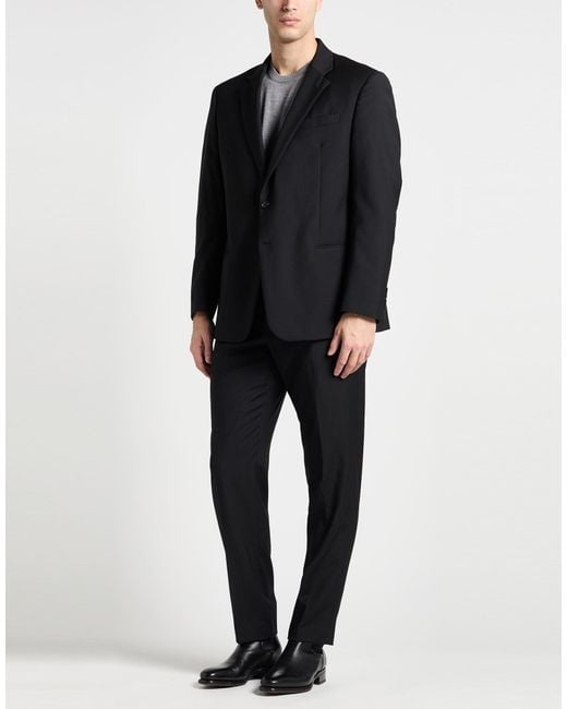 Emporio Armani Black Suits for men