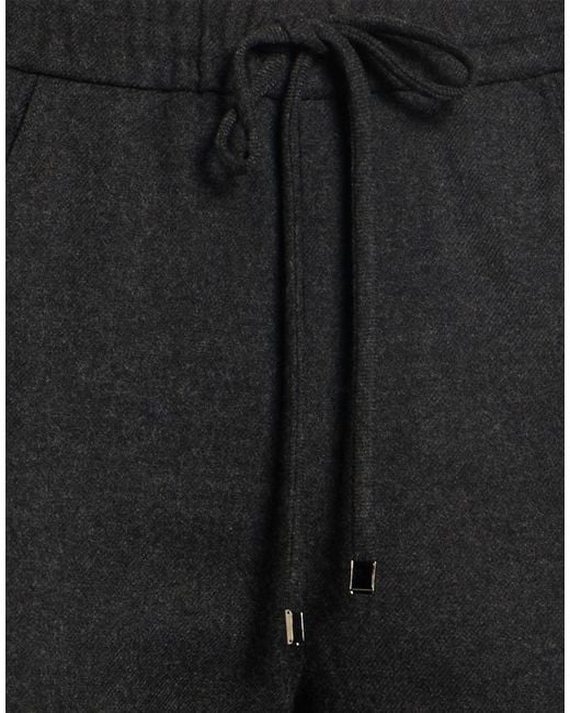 Antonelli Black Charcoal Pants Virgin Wool, Viscose, Polyester, Elastane