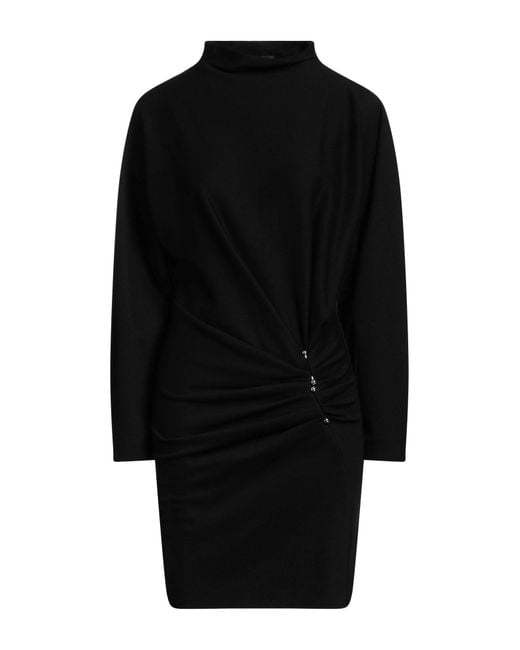 Dondup Black Mini Dress Viscose, Polyamide, Elastane