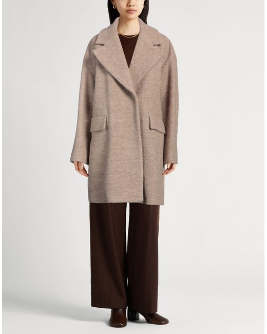 Peserico Natural Coat Alpaca Wool, Virgin Wool, Polyamide, Lurex