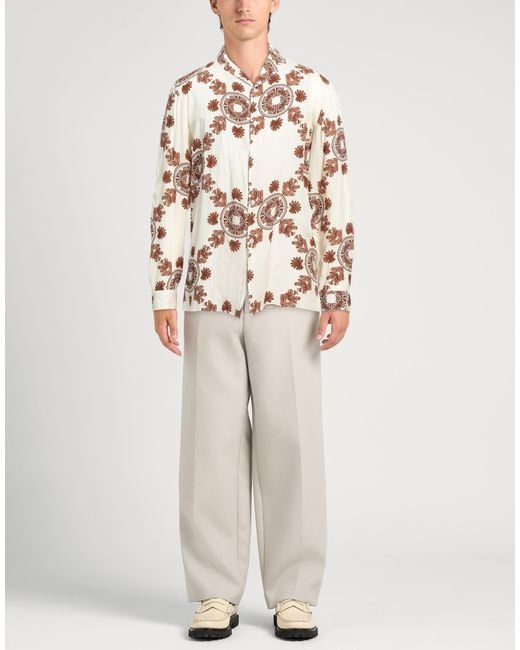 Daniele Alessandrini Pink Ivory Shirt Viscose for men