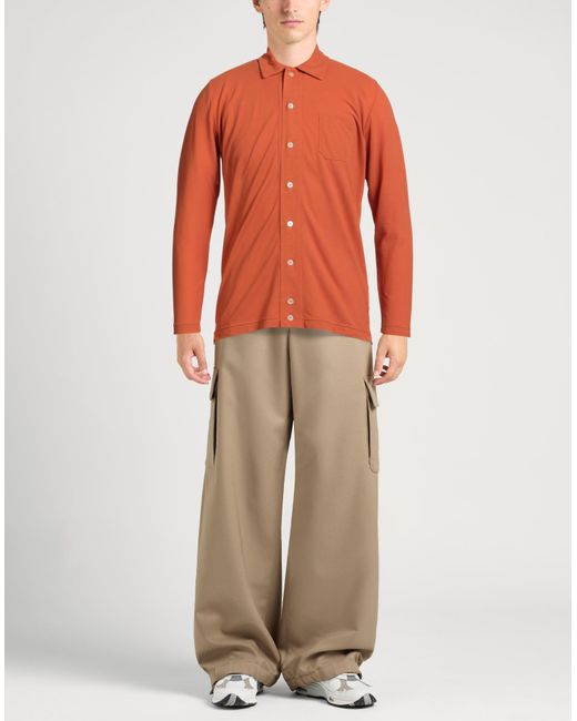 Zanone Orange Shirt for men