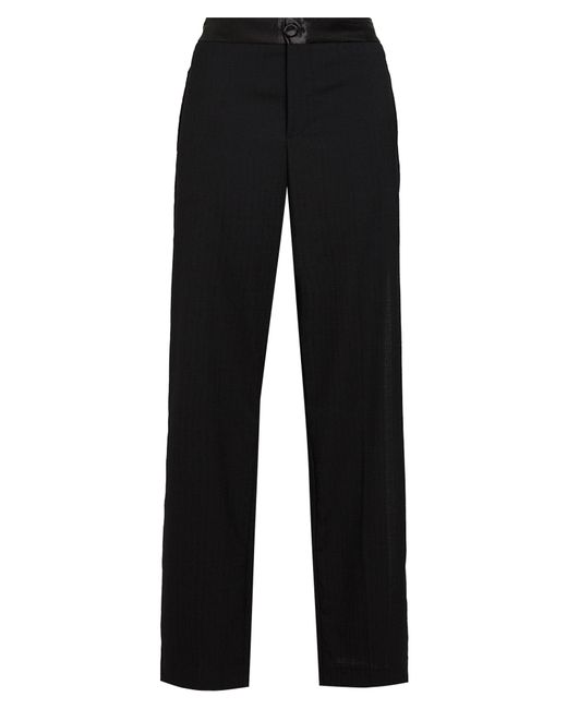Erika Cavallini Semi Couture Black Pants Virgin Wool, Elastane