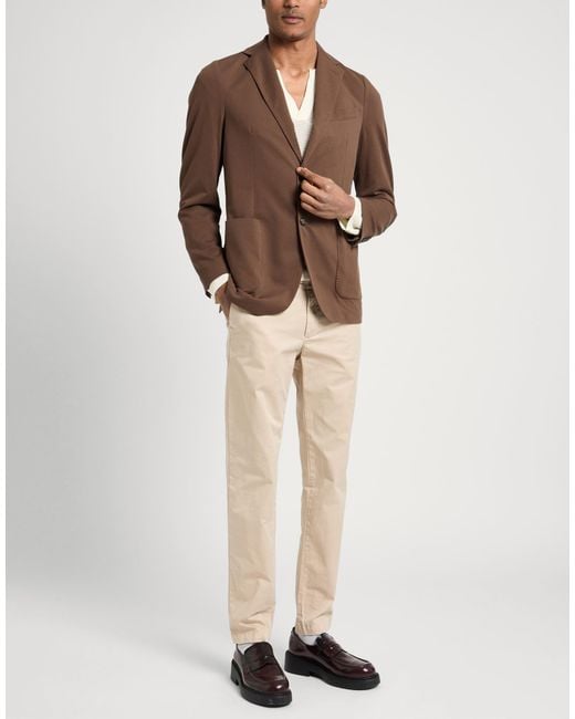 Circolo 1901 Brown Blazer Cotton, Elastane for men