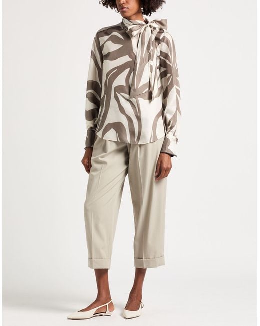 Brunello Cucinelli Gray Top Silk