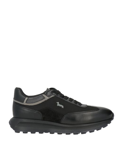 Harmont & Blaine Black Sneakers Leather, Textile Fibers for men