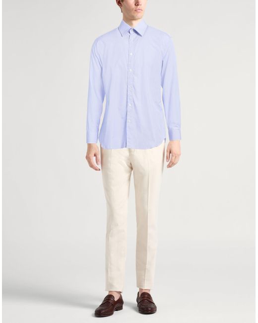 Dunhill Blue Shirt Cotton for men