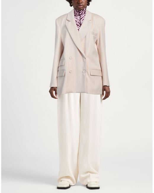 Gaelle Paris Natural Blazer Polyester, Rayon, Elastane