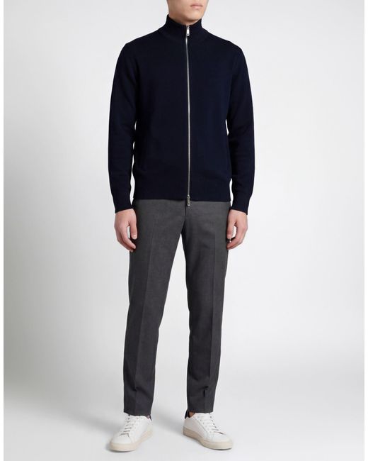 Manuel Ritz Blue Cardigan Acrylic, Merino Wool, Polyamide for men