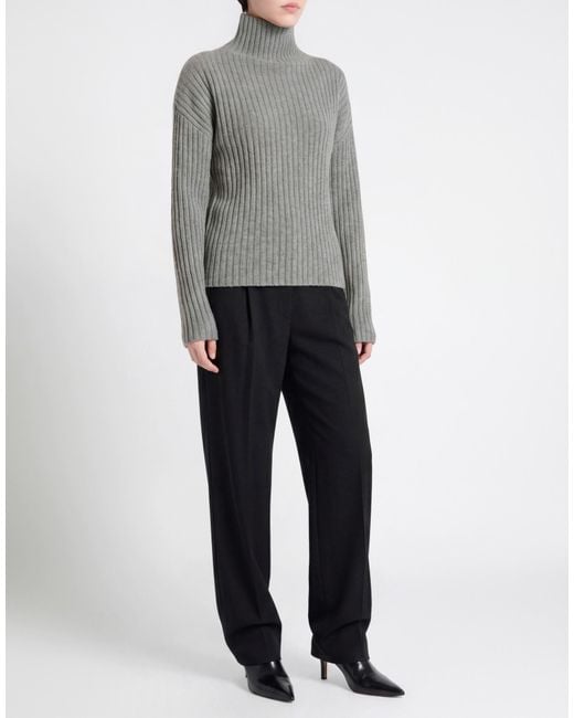 Victoria Beckham Gray Light Turtleneck Wool, Polyamide