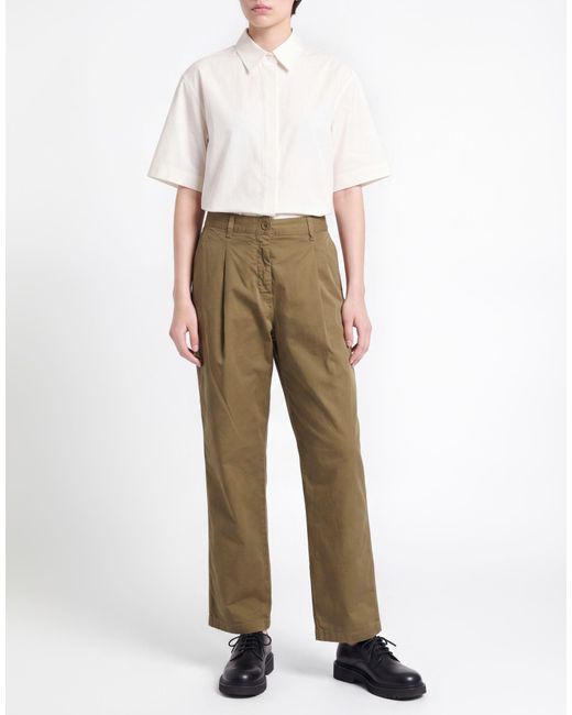 Aspesi Green Pants Cotton, Elastane