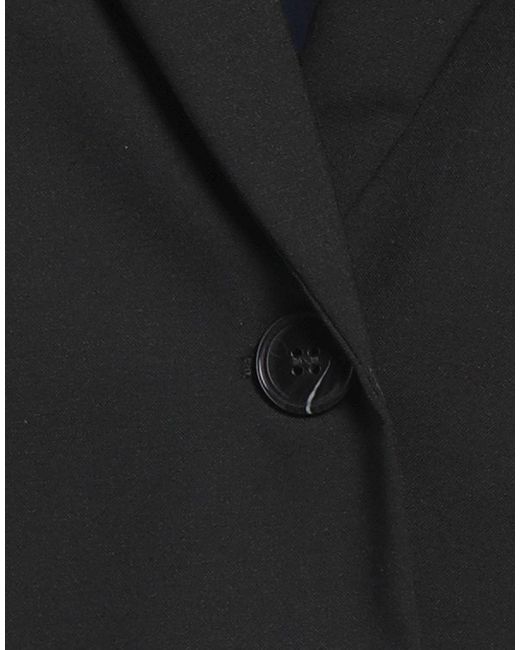 MAX&Co. Black Blazer Polyester, Virgin Wool, Elastane