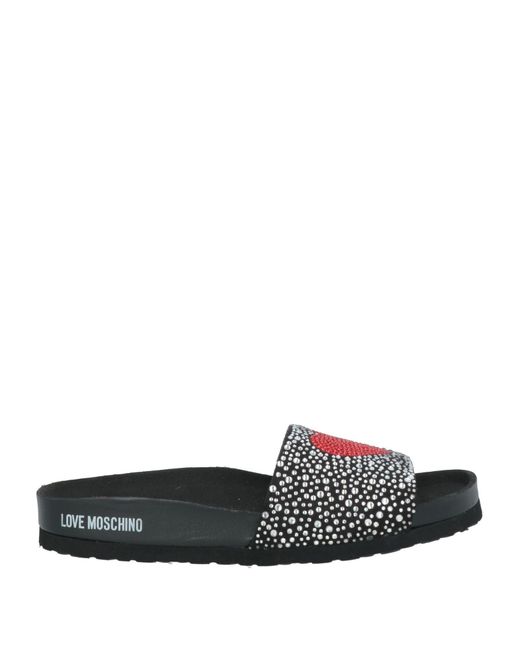 Love Moschino White Sandals Textile Fibers
