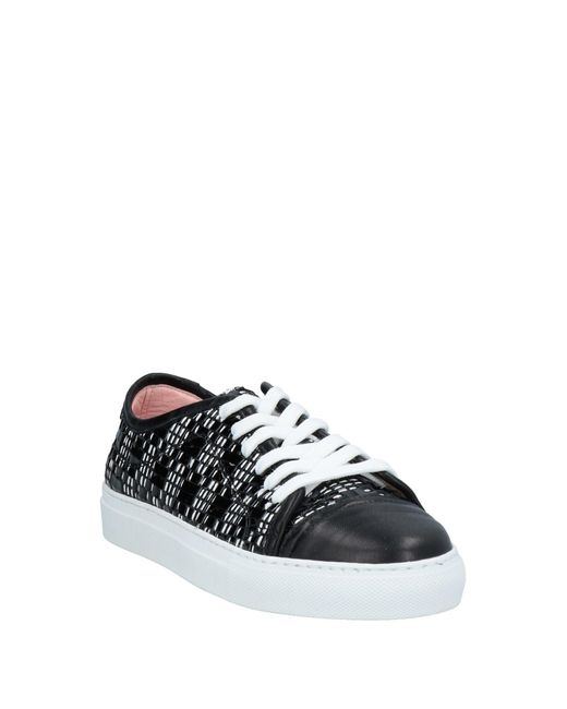 Studio Pollini Black Sneakers Soft Leather, Textile Fibers