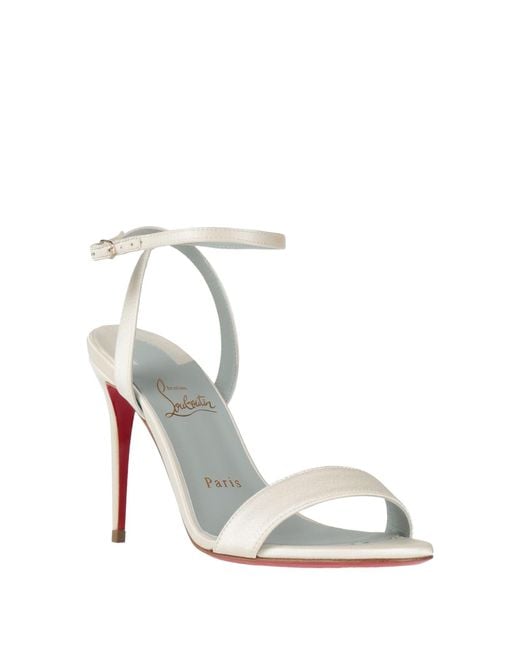 Christian Louboutin White Sandals Textile Fibers
