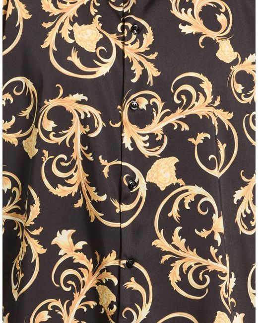 Versace Black Shirt Polyester for men